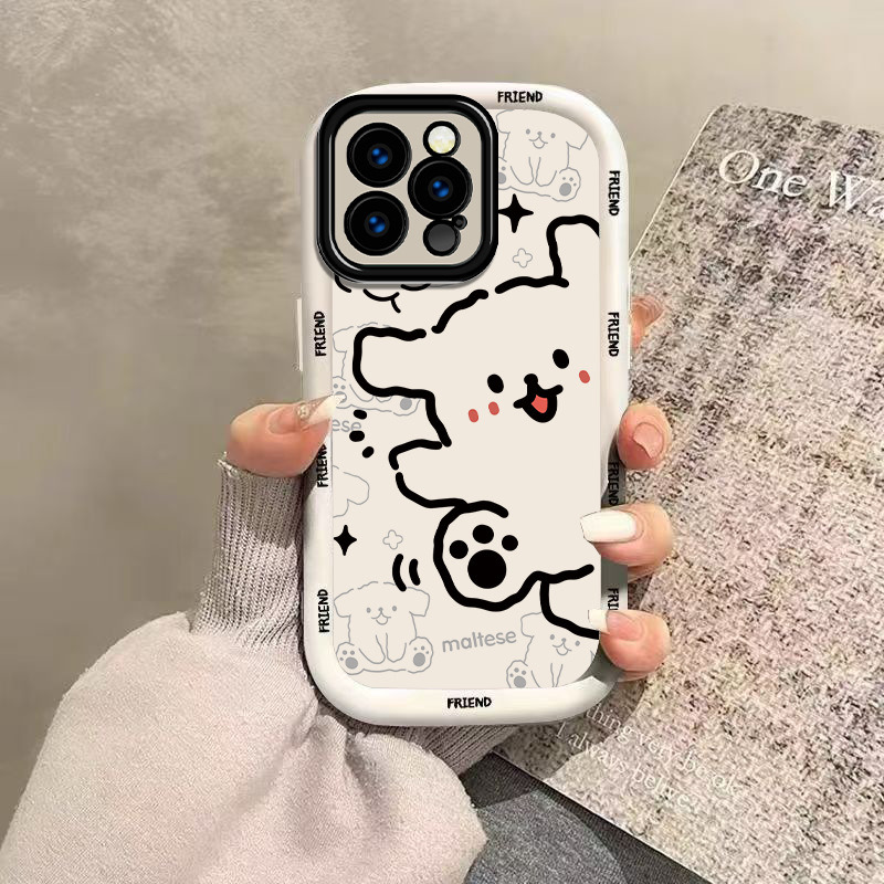 适用苹果17PROMAX手机壳挂绳16女款iphone13卡通14泡芙壳15线条12 商品详情图 5