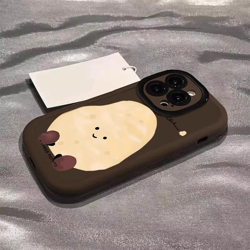 一个大土豆适用17苹果16promax手机壳iPhone15plus、13保护套xs、14 深棕色一个大土豆 颜色款式图 9