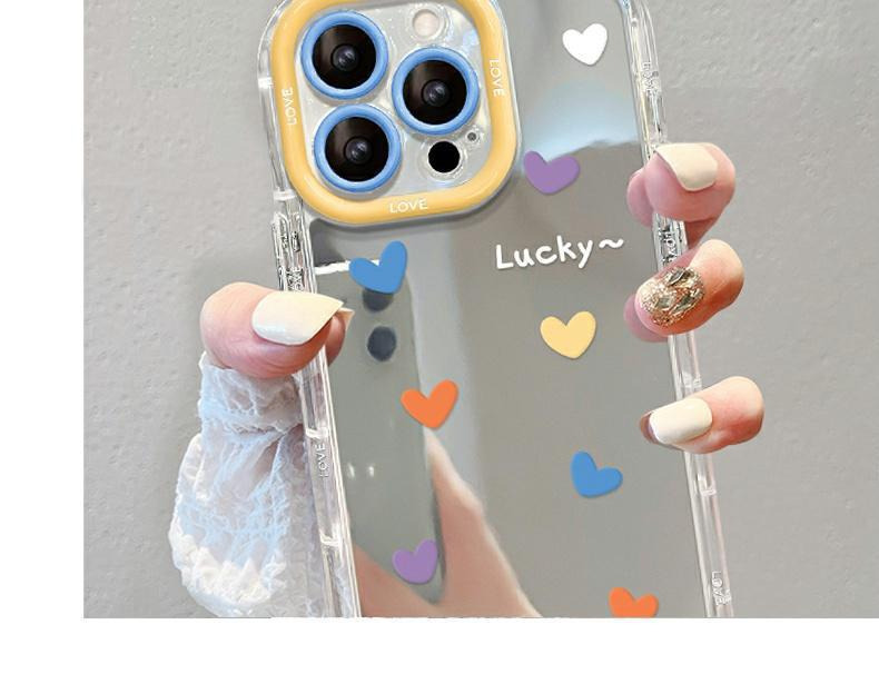 适用苹果17手机壳iphone14涂鸦彩色爱心13镜面12pro透明软边xs、xr 商品详情图 8