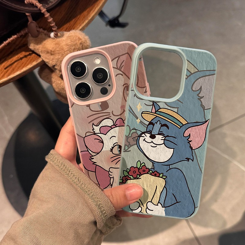 情侣汤姆玛丽适用iPhone17手机壳皮纹软壳苹果14promax、13可爱12 商品详情图 6
