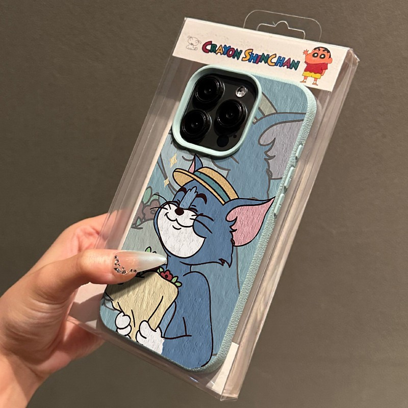 情侣汤姆玛丽适用iPhone17手机壳皮纹软壳苹果14promax、13可爱12 商品主图
