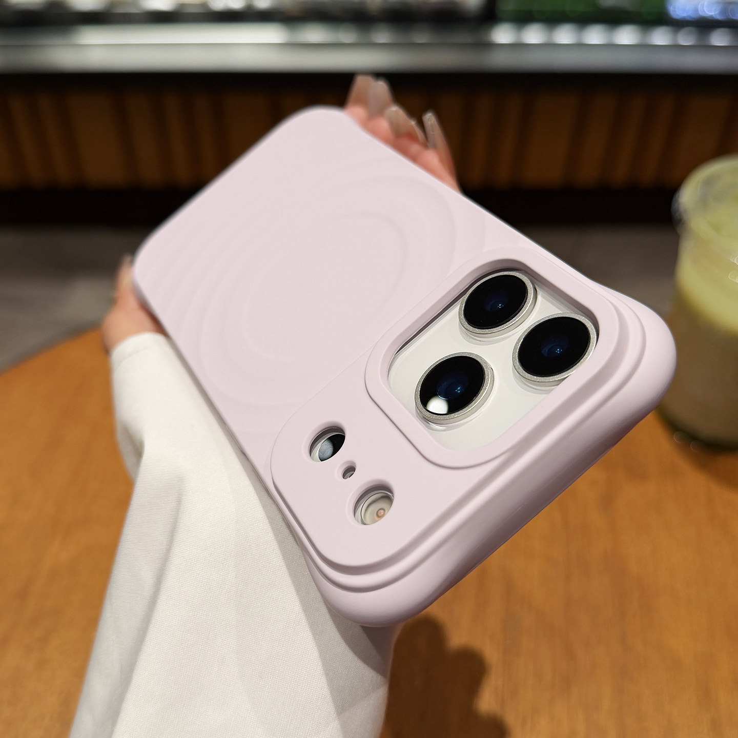 适用苹果17全包手机壳新款硅胶iPhone16pro波漾磁吸17Air简约in 液态大波漾-【香芋紫】波漾磁吸★四角防摔 颜色款式图 3