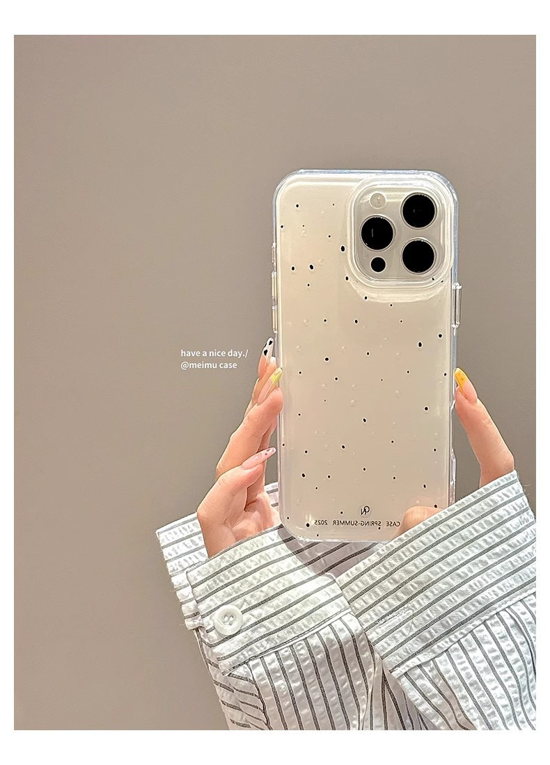 果冻色韩系泼墨苹果适用苹果17双层手机壳16iphone14保护套15女 商品详情图 3