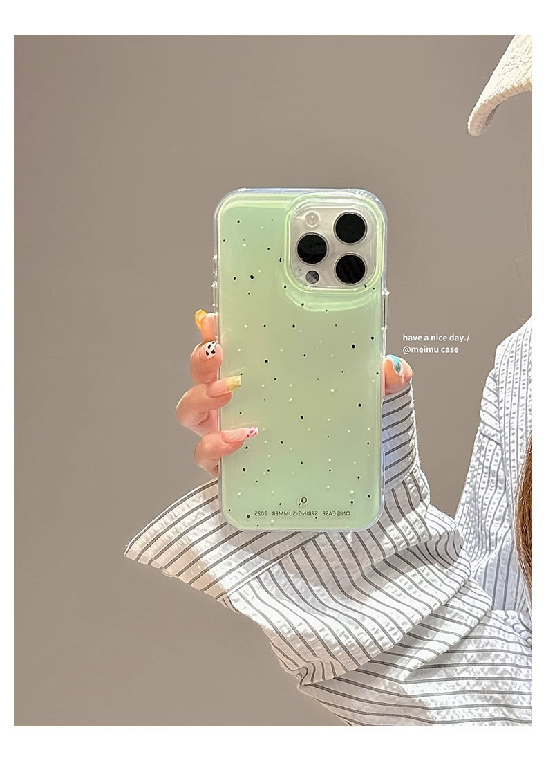 果冻色韩系泼墨苹果适用苹果17双层手机壳16iphone14保护套15女 商品详情图 4