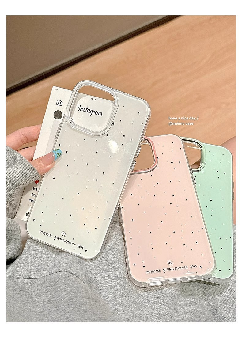 果冻色韩系泼墨苹果适用苹果17双层手机壳16iphone14保护套15女 商品详情图 6