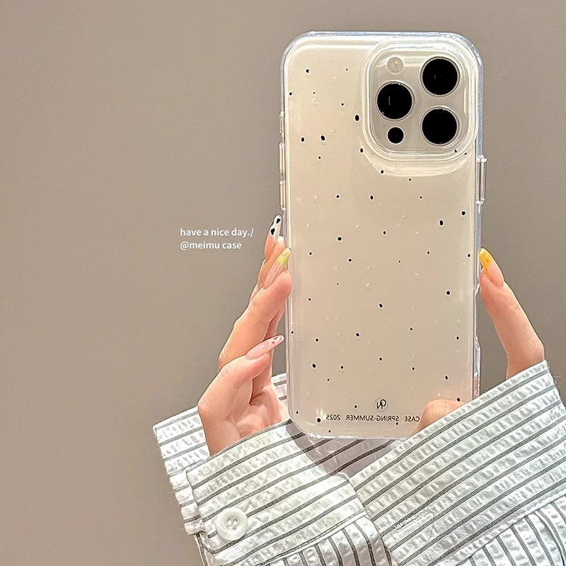 果冻色韩系泼墨苹果适用苹果17双层手机壳16iphone14保护套15女 商品主图
