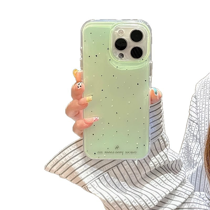 果冻色韩系泼墨苹果适用苹果17双层手机壳16iphone14保护套15女 商品主图