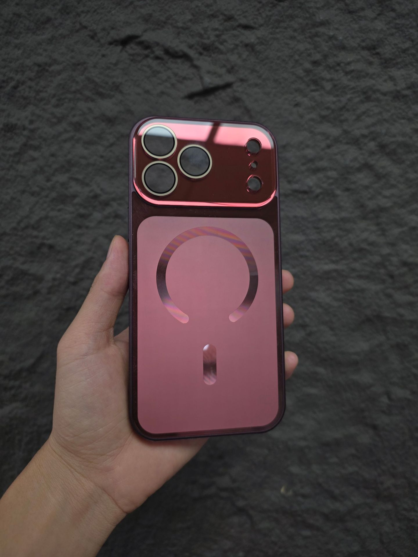 适用苹果17promax手机壳新款iphone16pro星宇橙15p磨砂磁吸14大视 流光秒变磁吸壳-樱桃红 颜色款式图 13