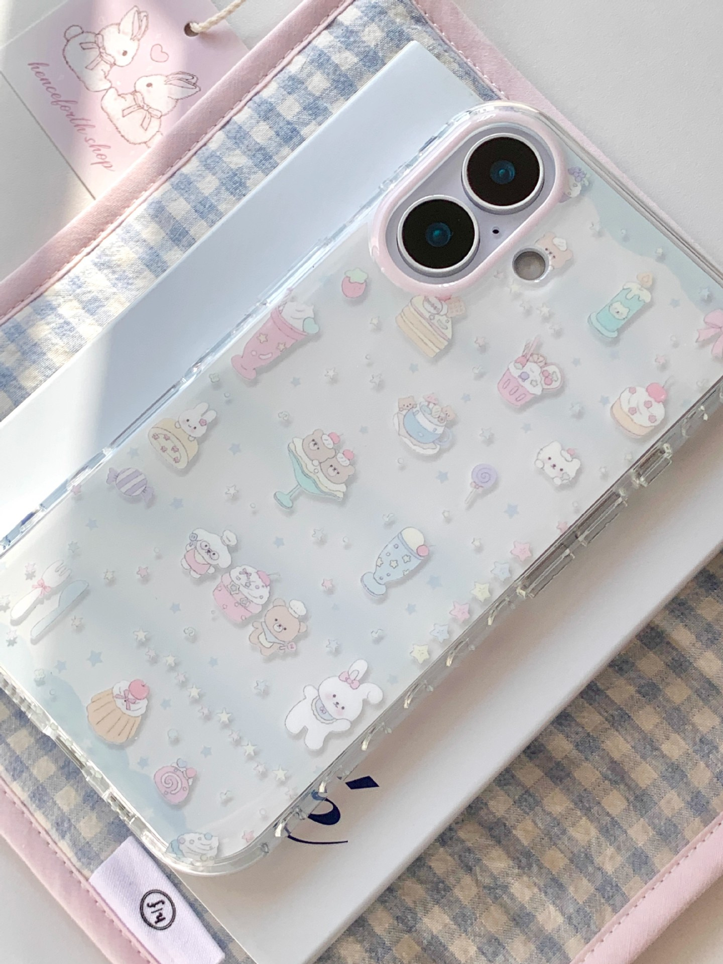 苹果17promax卡通闪粉13pro甜品kt猫iPhone15、16pro手机壳适用链 商品详情图 4
