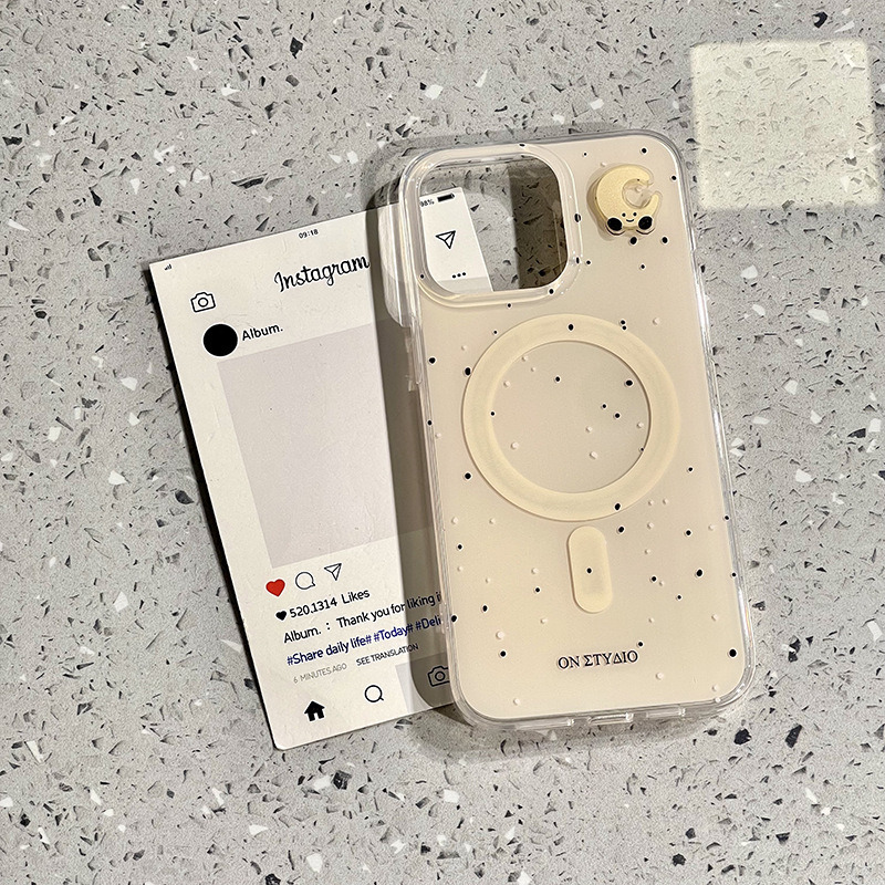 idm大孔磁吸支架适用iPhone17promax苹果15手机壳13、78plus、11 大孔IMD磁吸-泼墨月亮 颜色款式图 8