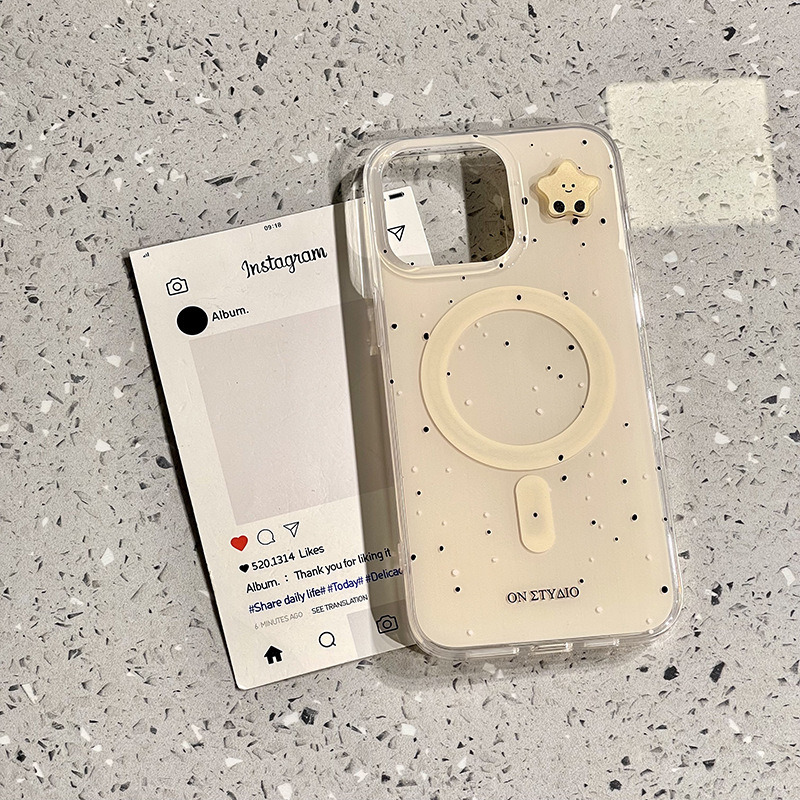 idm大孔磁吸支架适用iPhone17promax苹果15手机壳13、78plus、11 大孔IMD磁吸-泼墨星星 颜色款式图 9