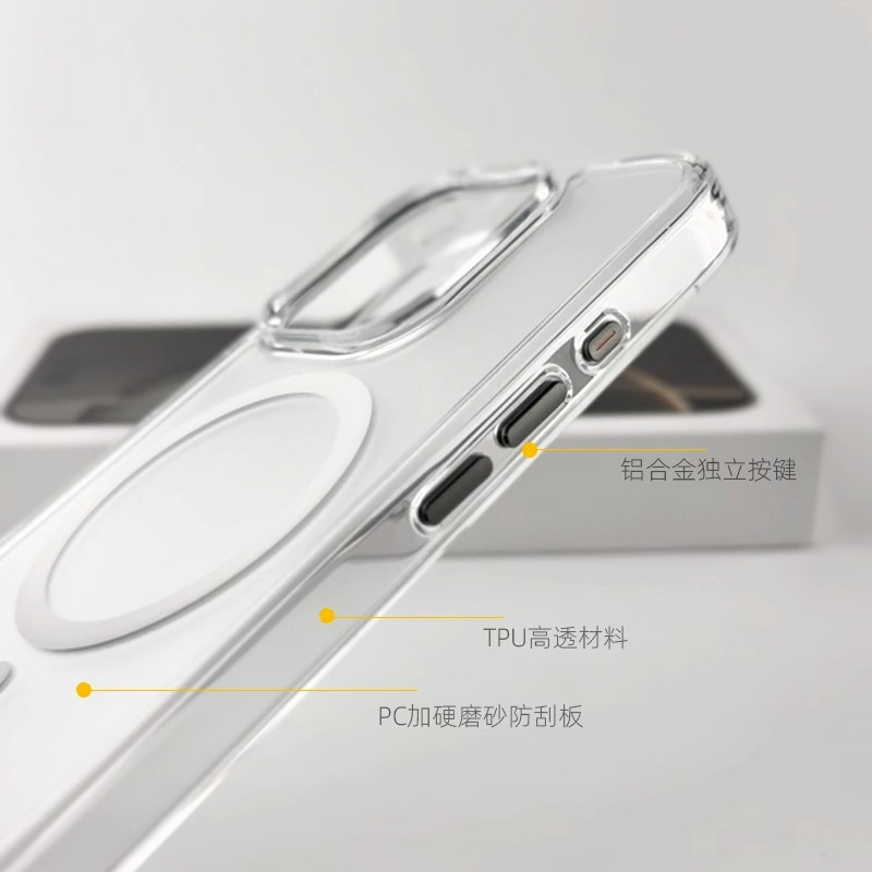自带Ai拍照按键苹果17Promax手机保护壳灵动岛触感iPhone16晶透15 商品详情图 2