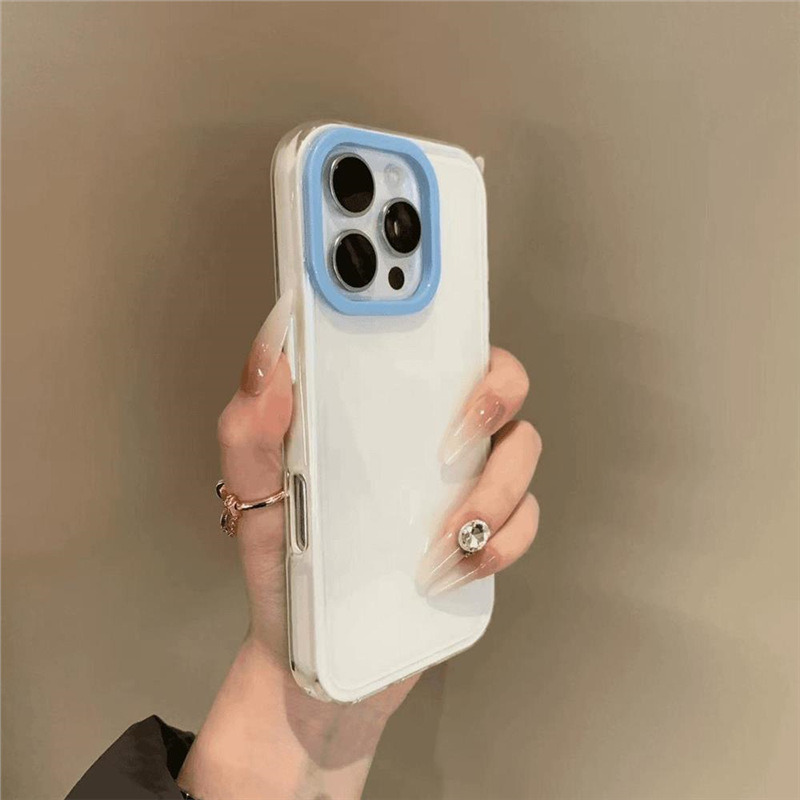 情侣ins多巴胺果冻适用苹果17promax手机壳iPhone15pro防摔14纯色 大孔IMD-多巴胺奶白色 颜色款式图 15
