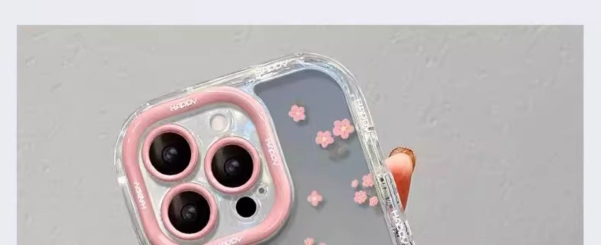 ins风紫色小碎花适用于苹果17promax手机壳iPhone14plus镜面16、13 商品详情图 4