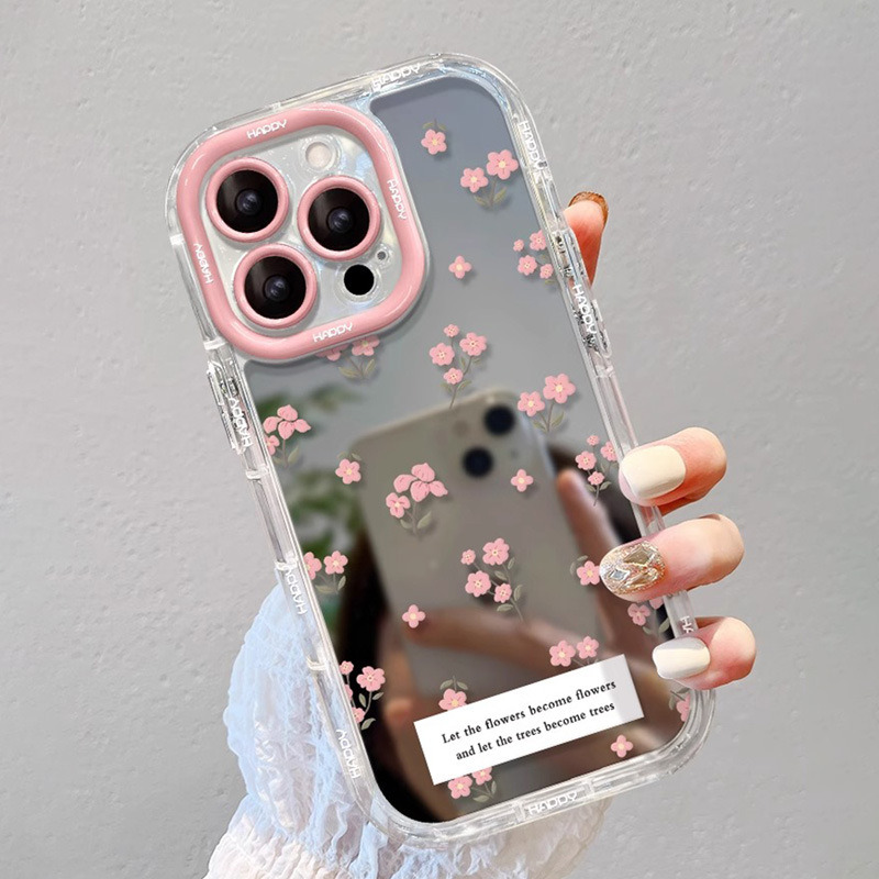 ins风紫色小碎花适用于苹果17promax手机壳iPhone14plus镜面16、13 商品主图