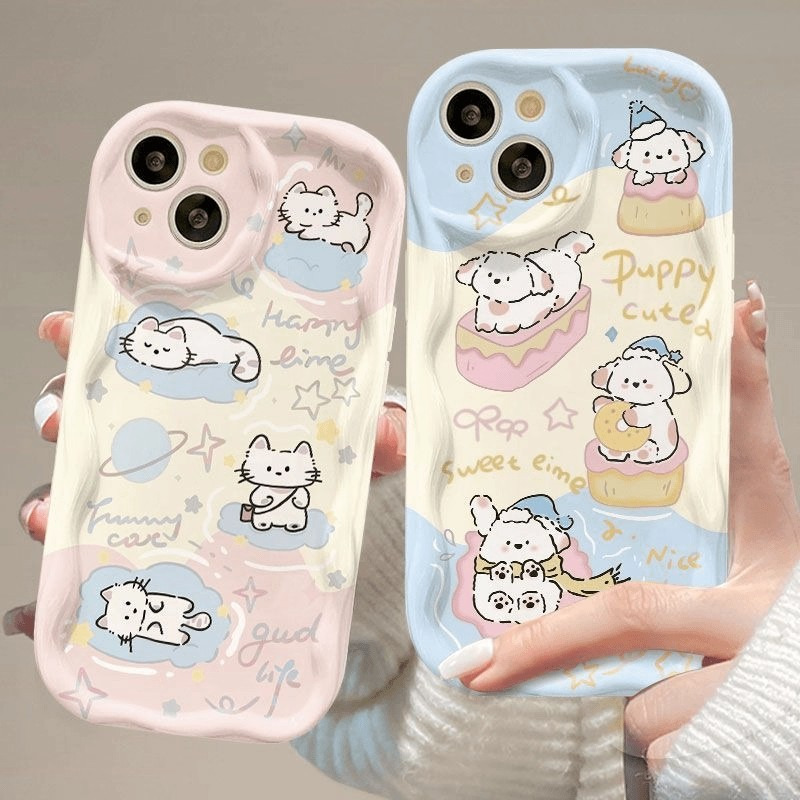涂鸦小猫适用苹果17PROMAX手机壳iPhone17小众141312、11满屏 商品主图 2