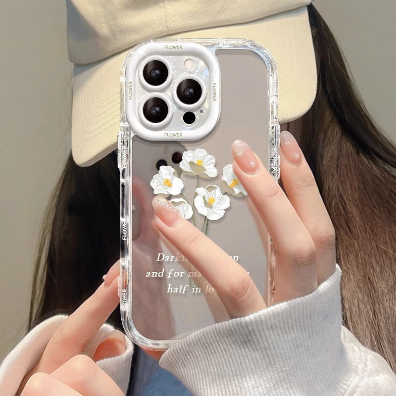 清新花朵适用苹果17手机壳15iPhone14plus保护套13Promax防摔全包 商品主图