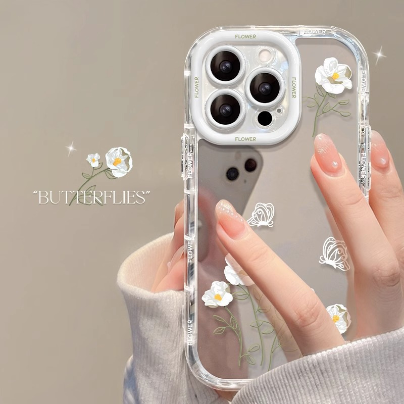 清新花朵适用苹果17手机壳15iPhone14plus保护套13Promax防摔全包 商品主图