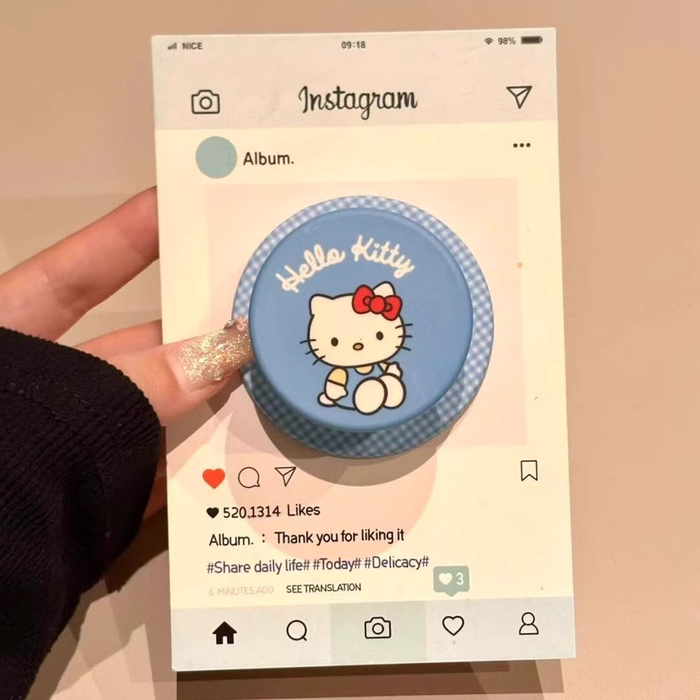 蓝格子凯蒂猫适用于苹果17PROMAX手机壳iPhone17防摔15轻奢14硬壳 磁吸支架(不含壳) 颜色款式图 7