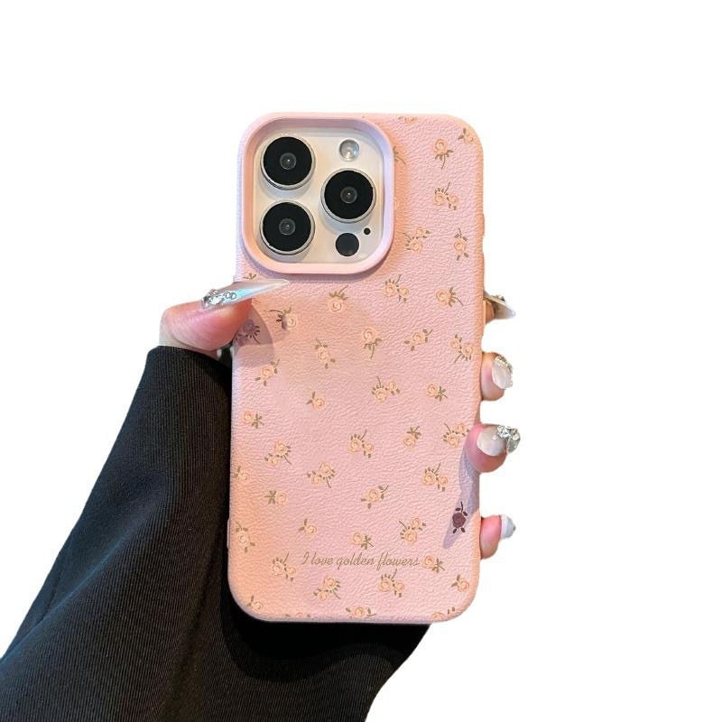 小碎花皮纹适用苹果17手机壳全包15硅胶iphone16大孔防摔13女14 商品主图
