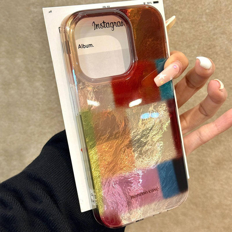 多彩方块格子适用苹果17promax新款手机壳iPhone15Pro个性14、13 商品详情图 1