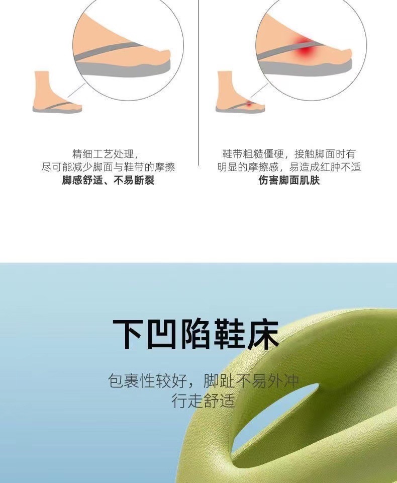 2025新款EVA拖鞋女夏季面包厚底室内时尚防滑软底人字凉拖鞋外穿 商品详情图 4