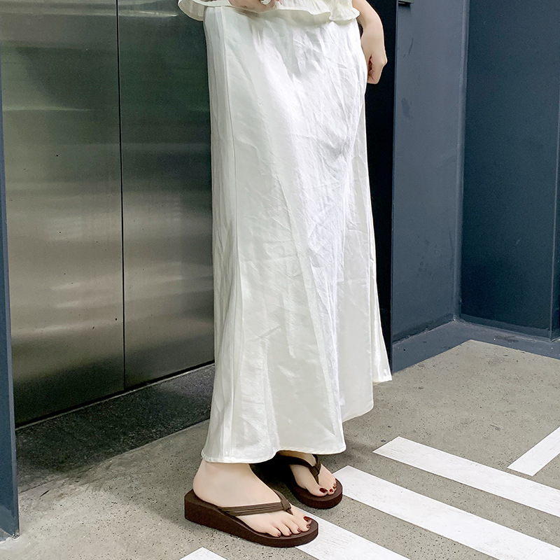 夏季女生耐磨海滩拖鞋人字拖女中跟新款户外防滑旅游外出外穿日常 棕色-双条带3.5 颜色款式图 14