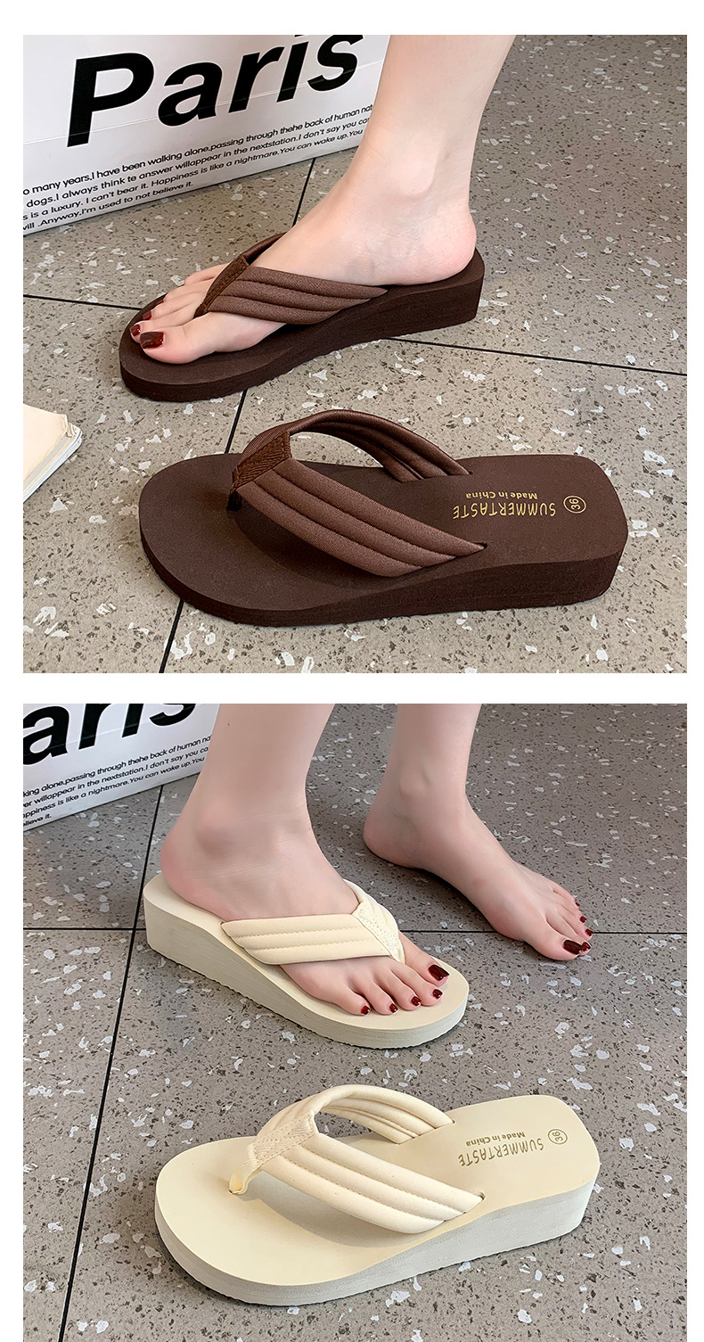 夏季女生耐磨海滩拖鞋人字拖女中跟新款户外防滑旅游外出外穿日常 商品详情图 17