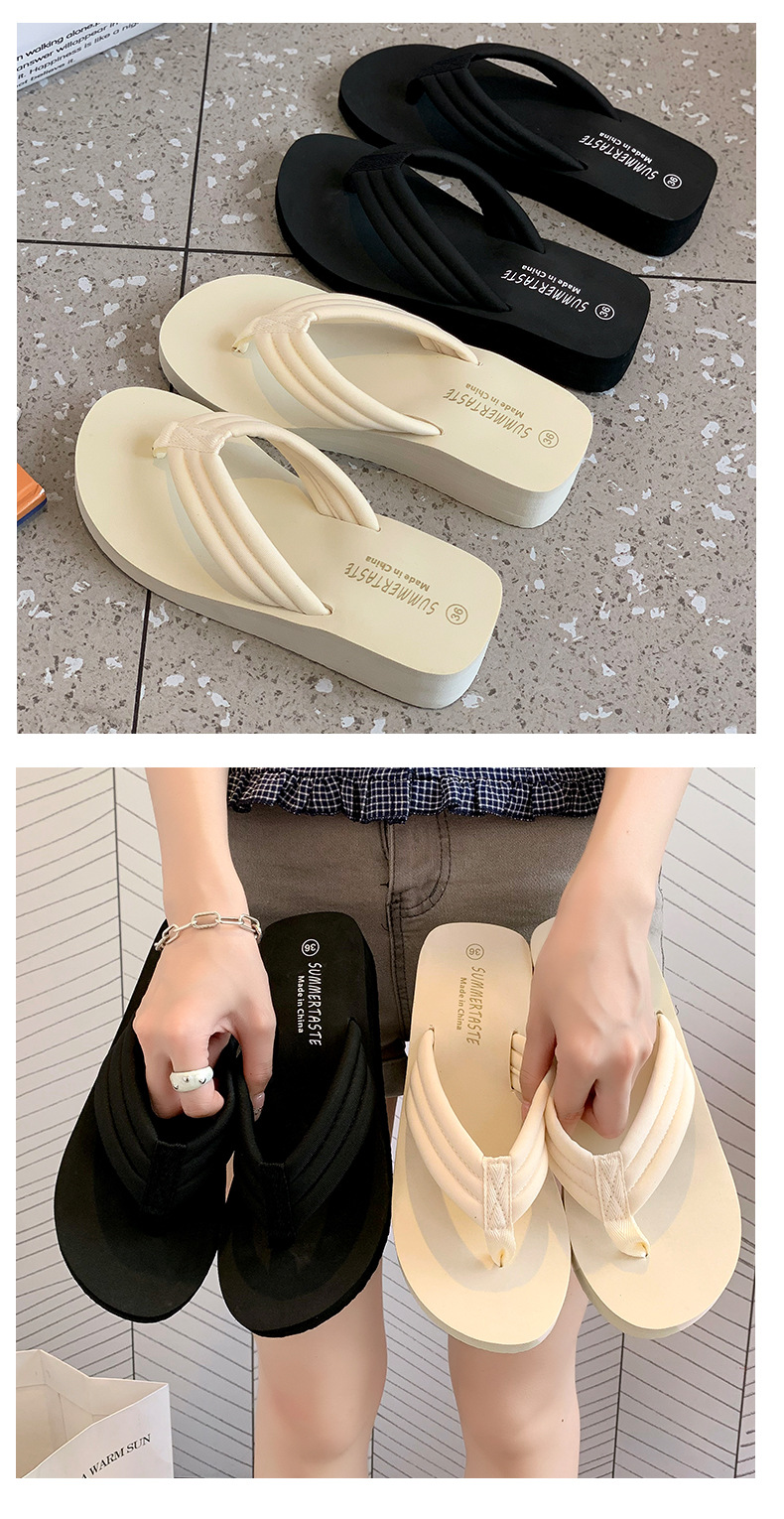 夏季女生耐磨海滩拖鞋人字拖女中跟新款户外防滑旅游外出外穿日常 商品详情图 21