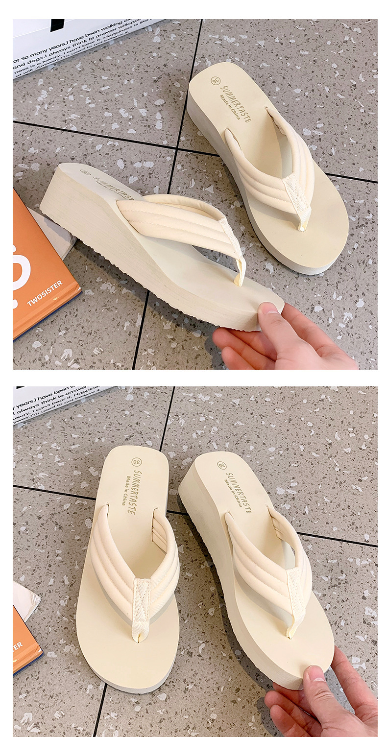 夏季女生耐磨海滩拖鞋人字拖女中跟新款户外防滑旅游外出外穿日常 商品详情图 22