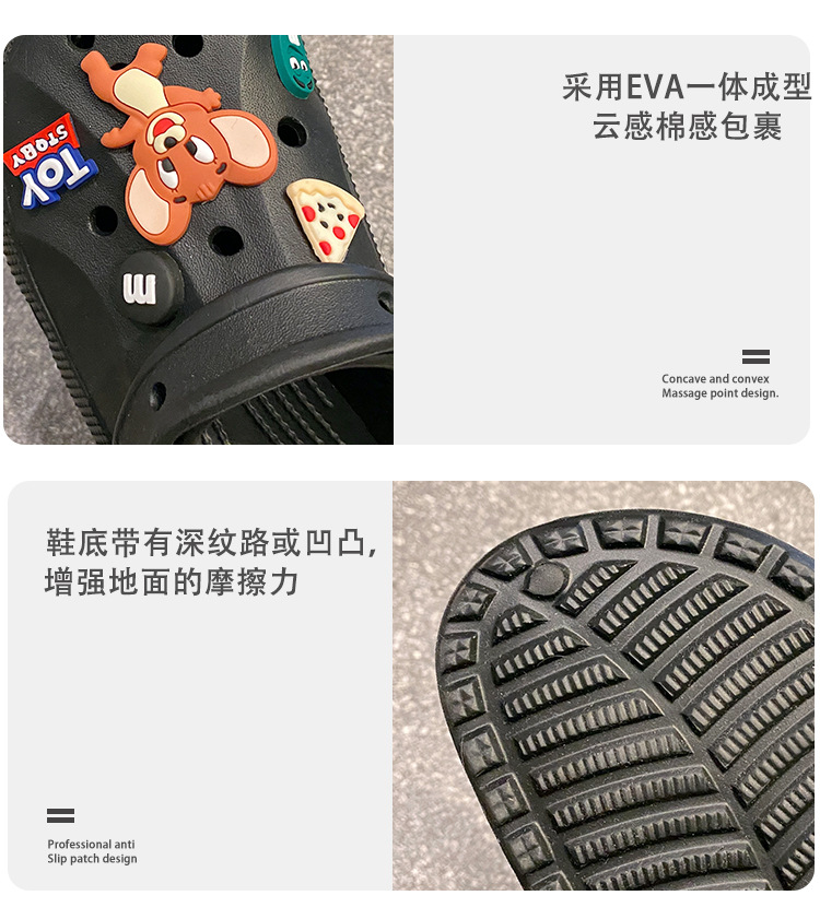 软底厚底网红款孕妇沙滩新款耐磨卡通拖鞋洞洞鞋女士防滑包头外穿 商品详情图 10