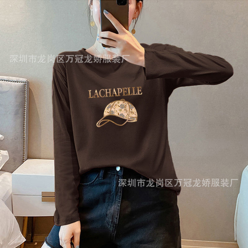 秋冬季女装t恤韩版女式打底衫5元服装地摊货直播带货女装一件代发 商品主图