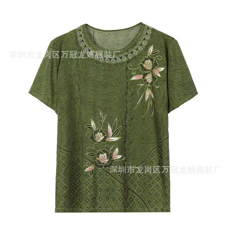 新款中老年妇女短袖批发宽松T恤 大码妈妈夏装上衣赶集摆地摊衣服 商品详情图 26