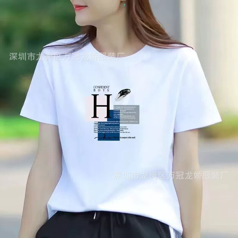 夏季女装纯棉短袖t恤女2025年新款白色内搭韩版宽松半袖上衣ins潮 商品详情图 6