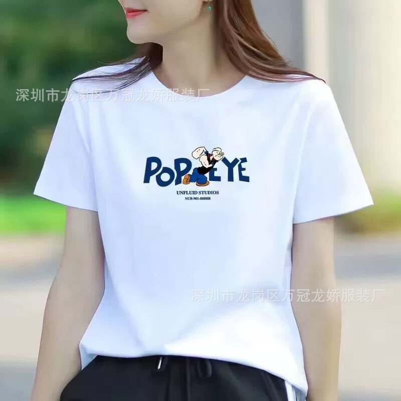 夏季女装纯棉短袖t恤女2025年新款白色内搭韩版宽松半袖上衣ins潮 商品详情图 7