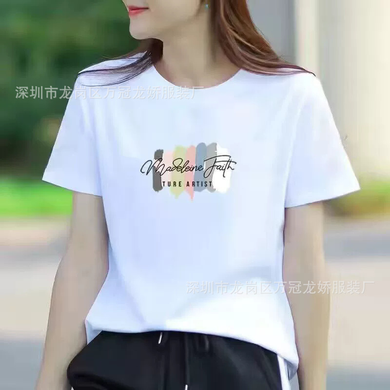 夏季女装纯棉短袖t恤女2025年新款白色内搭韩版宽松半袖上衣ins潮 商品详情图 13