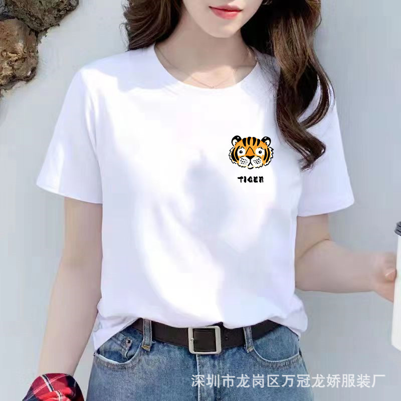 夏季女装纯棉短袖t恤女2025年新款白色内搭韩版宽松半袖上衣ins潮 商品详情图 15
