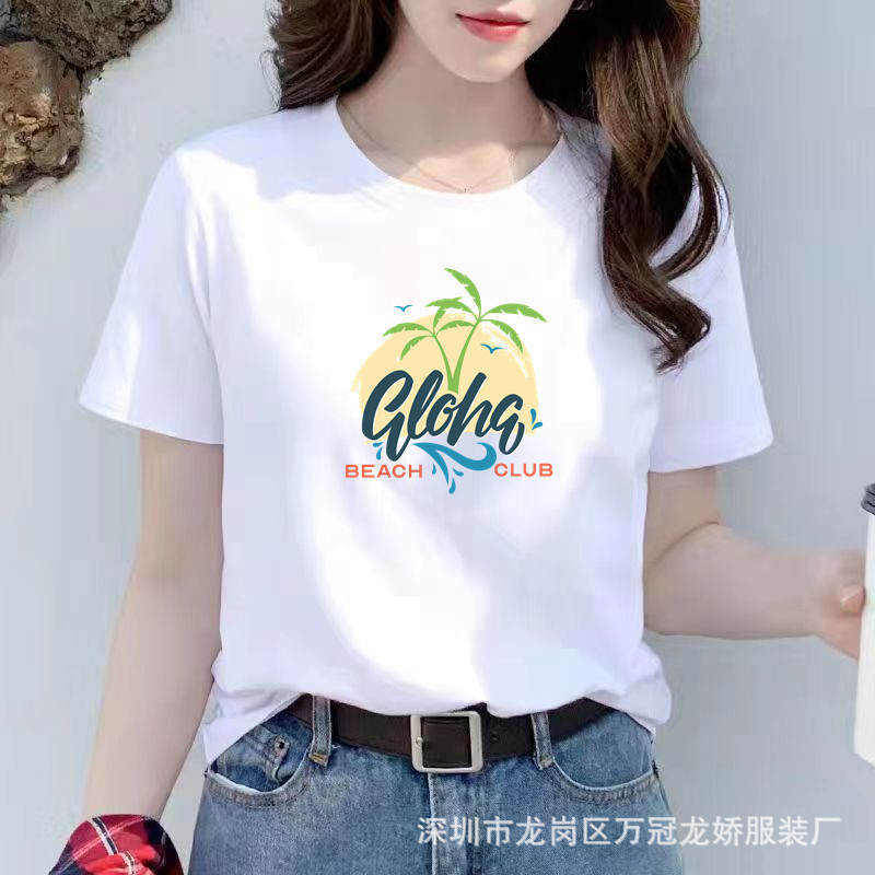 夏季女装纯棉短袖t恤女2025年新款白色内搭韩版宽松半袖上衣ins潮 商品详情图 16