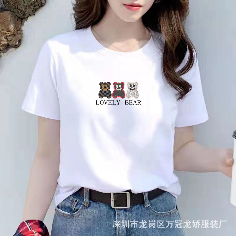 夏季女装纯棉短袖t恤女2025年新款白色内搭韩版宽松半袖上衣ins潮 商品详情图 18