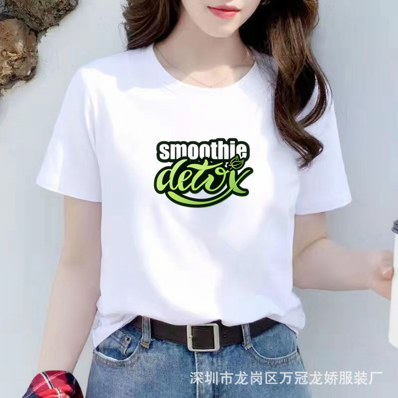 夏季女装纯棉短袖t恤女2025年新款白色内搭韩版宽松半袖上衣ins潮 商品详情图 23