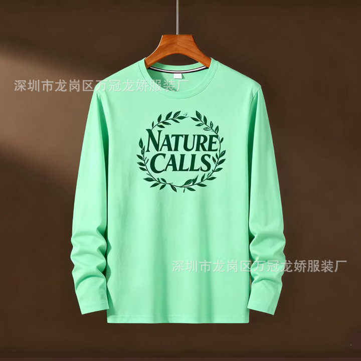 外贸男装长袖t恤衣服大码圆领长袖打底衫地摊货源批发 商品详情图 7