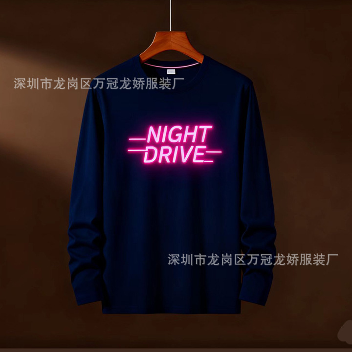 外贸男装长袖t恤衣服大码圆领长袖打底衫地摊货源批发 商品详情图 8
