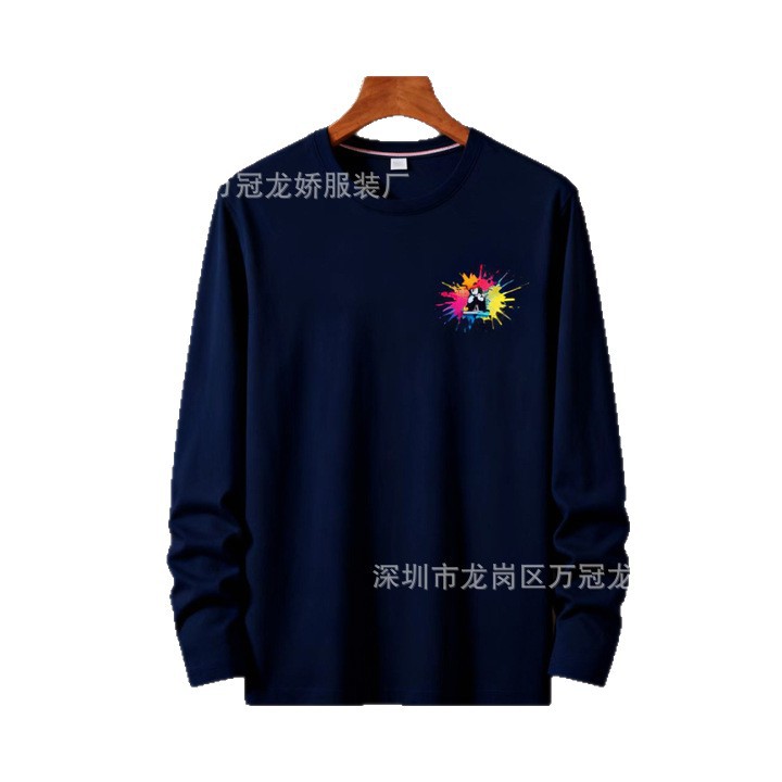 外贸男装长袖t恤衣服大码圆领长袖打底衫地摊货源批发 商品主图