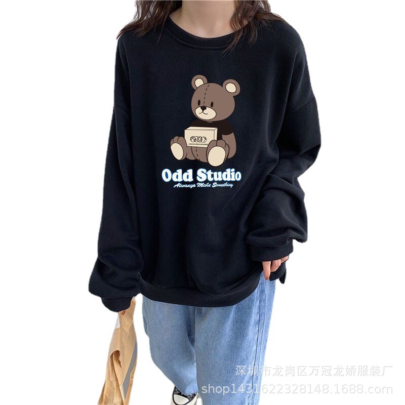 春秋季女装长袖新款女式休闲大码上衣地摊批发长袖t恤打底衫 商品主图