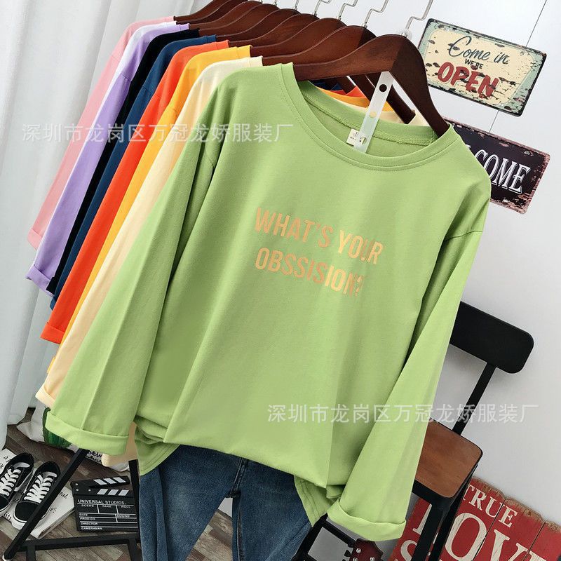 女装长袖t恤打底衫女装长袖新款女式地摊大码上衣服装批发 商品详情图 15