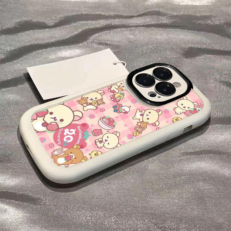 轻松熊妹妹适用苹果17promax泡芙壳iphone16新款15创意14卡通11防 泡芙壳-古董白-241029轻松熊妹妹 颜色款式图 3