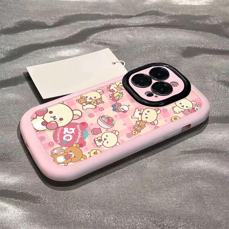 轻松熊妹妹适用苹果17promax泡芙壳iphone16新款15创意14卡通11防 泡芙壳-粉色-241029轻松熊妹妹 颜色款式图 5