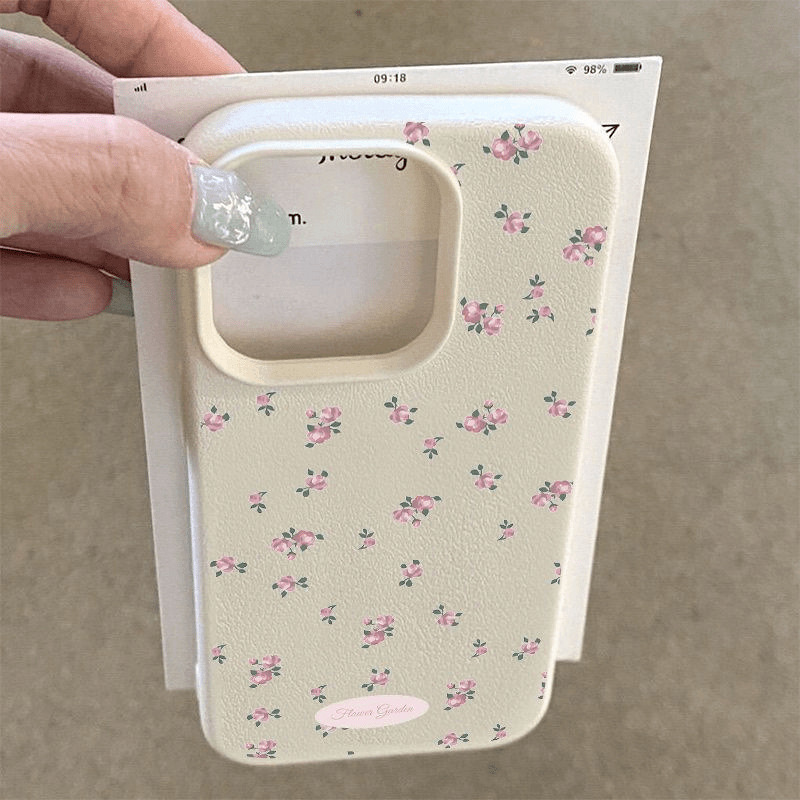 ins风清新小碎花适用苹果17PROMAX手机壳iPhone15、13荔枝纹14软x 商品详情图 3