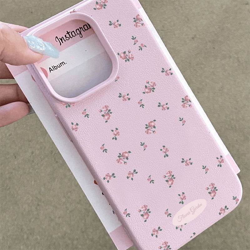 ins风清新小碎花适用苹果17PROMAX手机壳iPhone15、13荔枝纹14软x 商品详情图 4