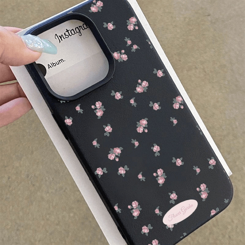 ins风清新小碎花适用苹果17PROMAX手机壳iPhone15、13荔枝纹14软x 商品详情图 5